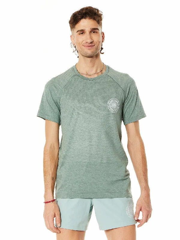 Lululemon | Metal Vent Tech Short-Sleeve Shirt | Grey Eucalyptus/Frosted Jade