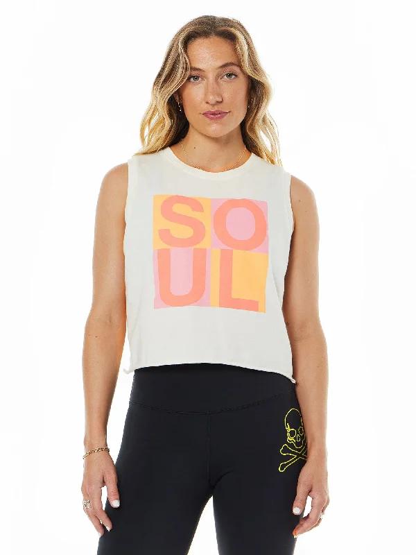 Renee Tank 'SOUL - Color Blocked' | White