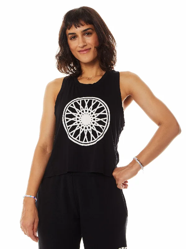 Tara Tank 'FULL WHEEL Logo' | Black