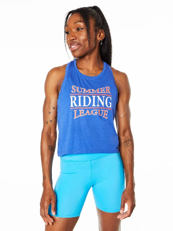 Tara Tank 'SUMMER RIDING LEAGUE' | Blue