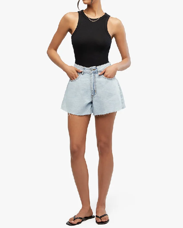 Flare Bell Short | Light Wash