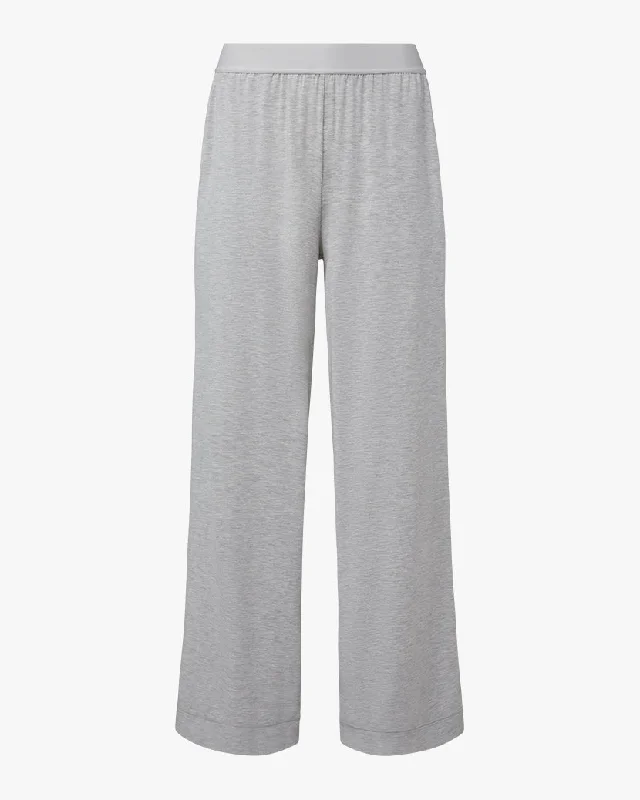 Wide Leg Modal Jersey Pant | Heather Grey